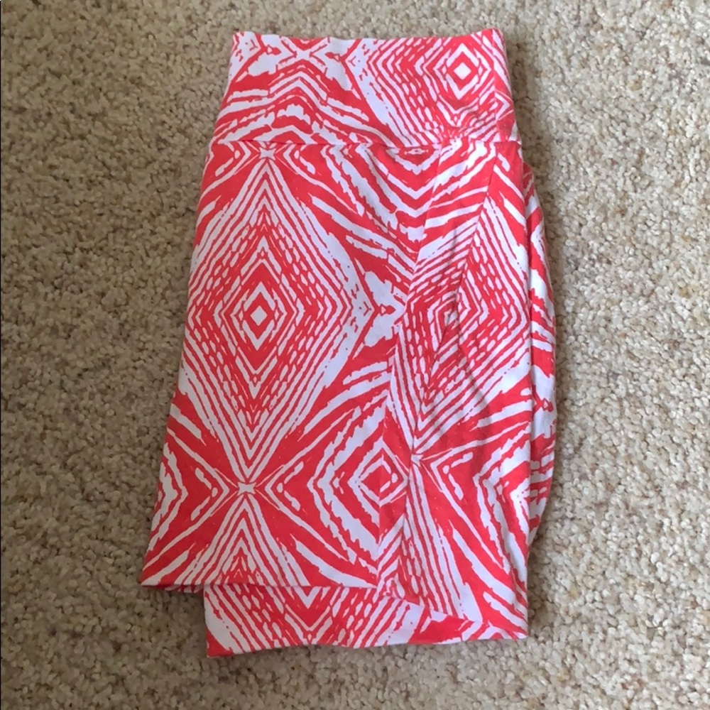 Coral Tribal Print Mini Skirt